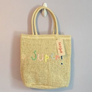 🆕  NWT cat & jack straw tan  super tote bag